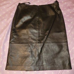 Mix It Genuine Leather Skirt Black Size 8